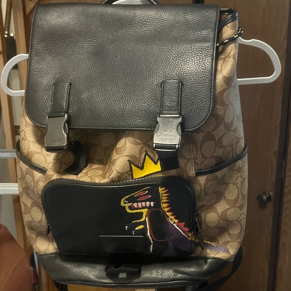 COACH X MICHEL JEAN BASQUIAT “Pez Dispenser” track backpack limited edition